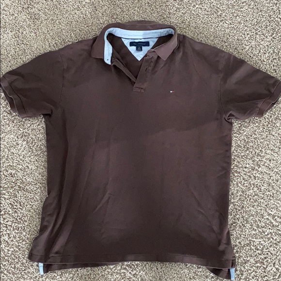 Men’s Brown Tommy Hilfiger Polo size XL - Picture 1 of 4